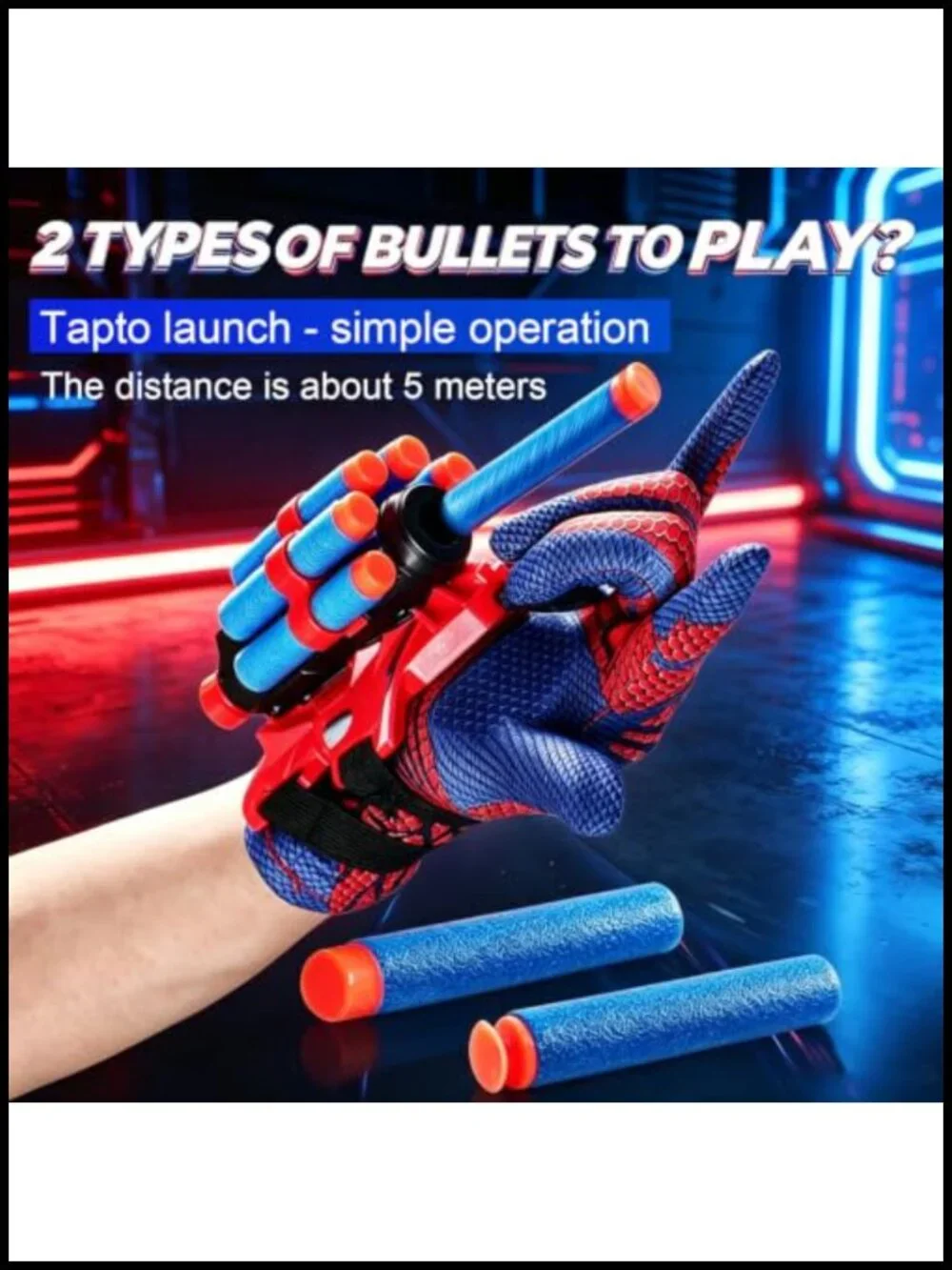 2 Pack Spider Web Shooters Wrist Launcher Toy with Sucker Darts for Kids-